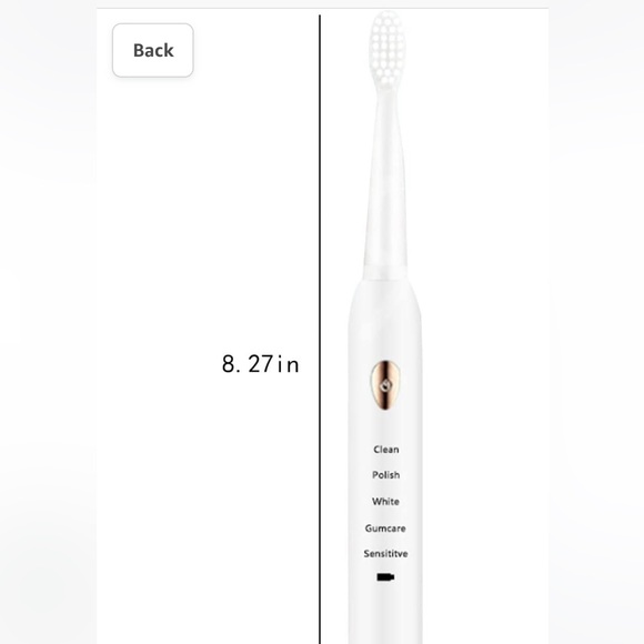 Sonic Toothbrush for Adults USB Charging Electric Toothbrush with 4 Brush Heads - Picture 3 of 6